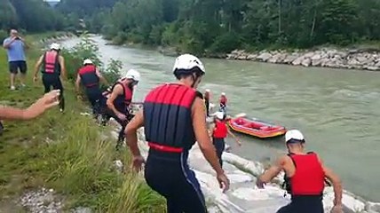La Lazio si diverte col rafting