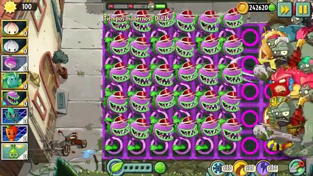 Plants vs Zombies 2 Hack - Chomper vs all Gargantuar