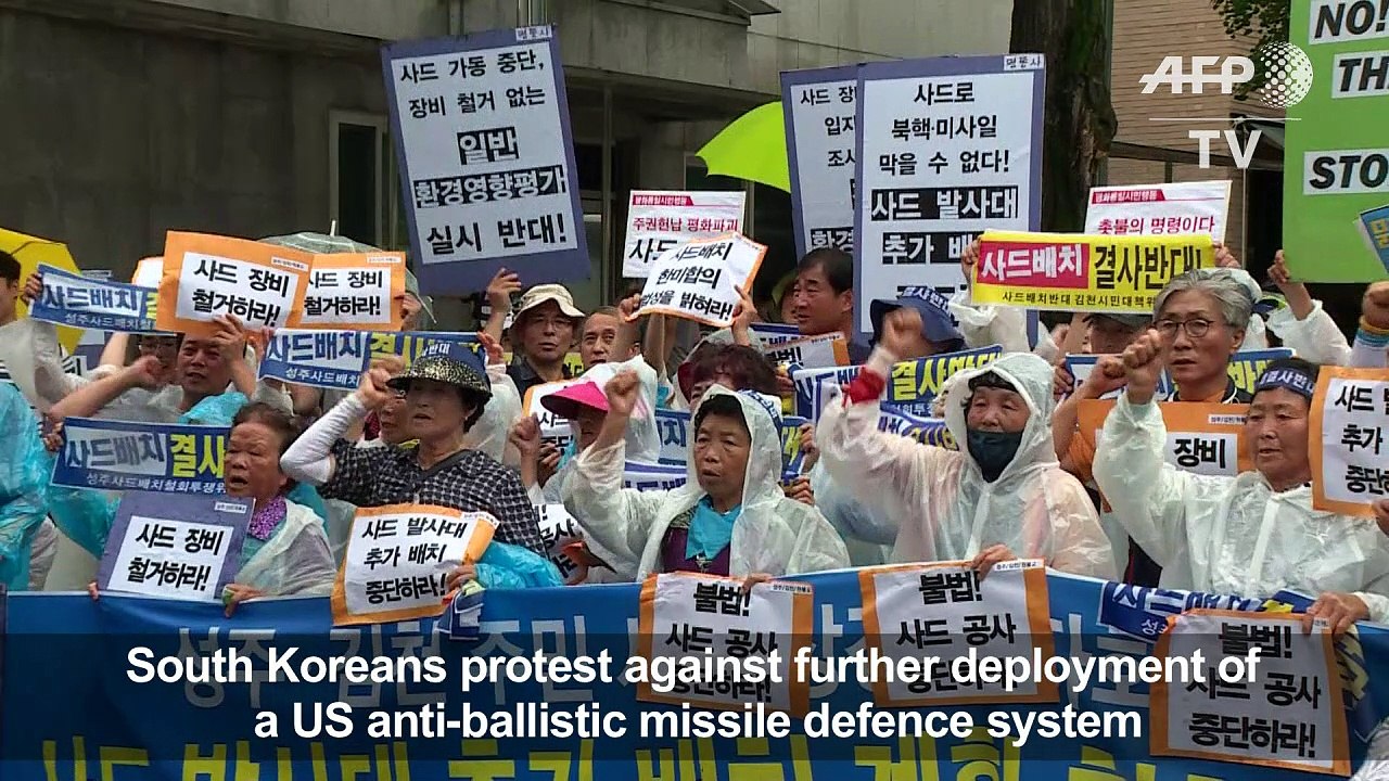 S. Korean protest THAAD deployment