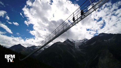 Ce pont suspendu suisse est le plus long du monde
