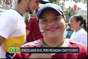 Venezolanos en el Perú marchan en contra de la Constituyente