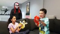 Scary Haunted Skeleton Mask Attacks Bad Baby - hzhtube kids fun vlog