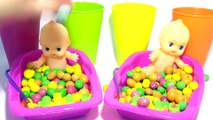 Learn Colors Bubble Gum Baby Doll Poop Training Bath Time With Nursery Rhymes & Finger Family Song