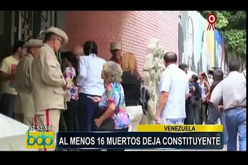 Venezuela: al menos 16 muertos tras jornada de elección de Constituyente