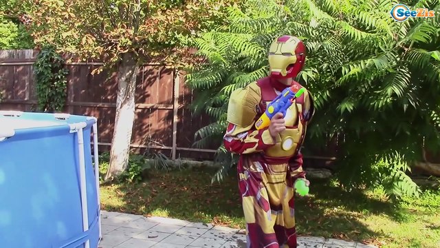 Spiderman PUSH INTO POOL?! w/ Hulk & Joker Funny Movie Toys Video FUN in Real Life