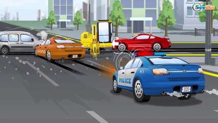 Colors Cartoon for Kids Excavator & Truck - Construction Equipment