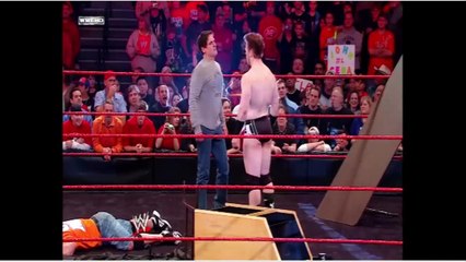 Sheamus puts Mark Cuban through a table: Raw, Dec. 7, 2009 USA SPORTS