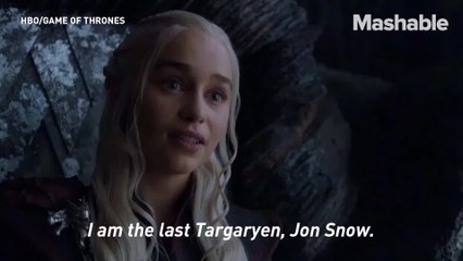 Daenerys told Jon Snow she's the 'last Targaryen' and the internet called her out