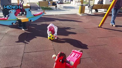 BABY MIZN IS STILL LOOKING FOR A FRIEND TO PLAY WITH THE BALL