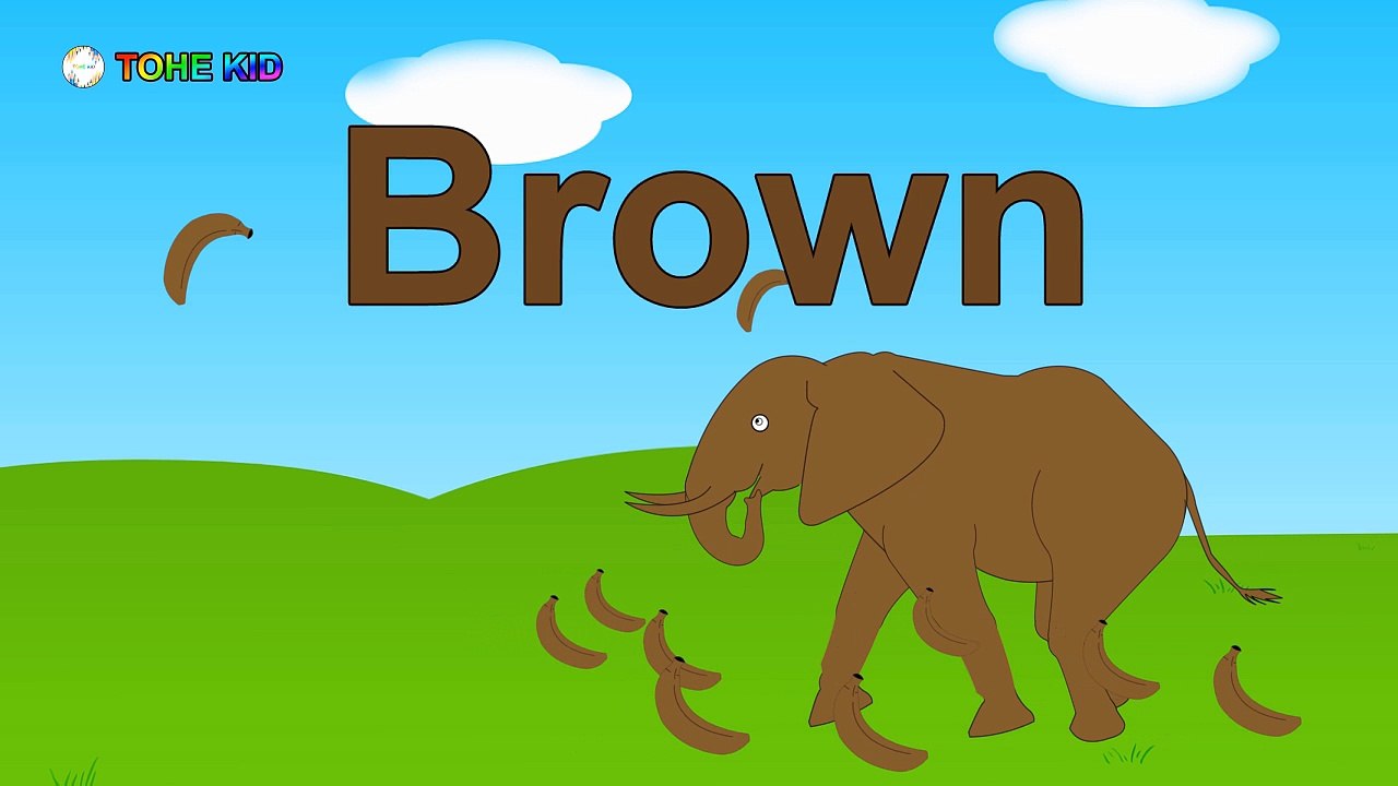 Learn Colors With Elephant Animals For Kids Children Toddlers | How To Learn English Animation #learncolors