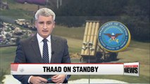 U.S. ready to install additional THAAD launchers to South Korea: Pentagon