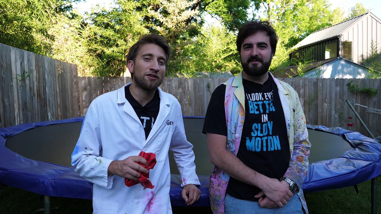 Showered by a Giant 6ft Water Balloon - The Slow Mo Guys 4K