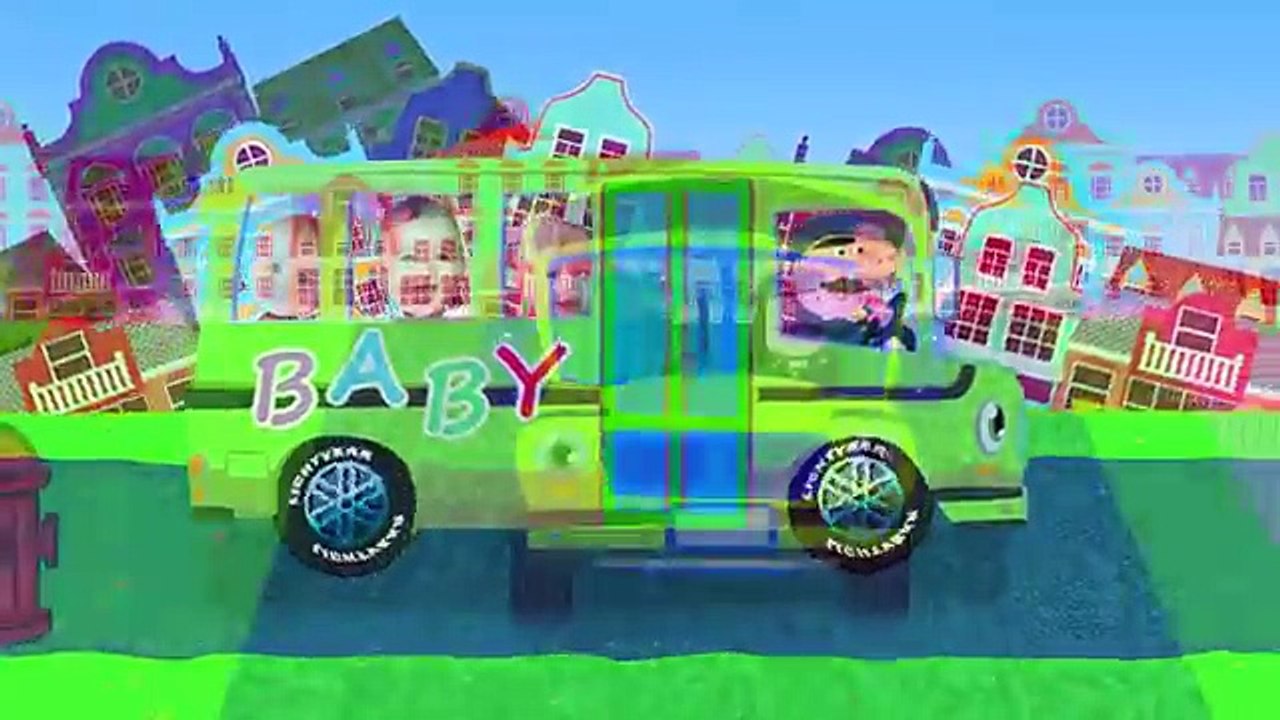 Ours autobus dessin animé la famille doigt pour drôle gommeux Méga sur rimes le le le le la roues Enfants |