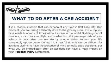 What To Do After A CAR ACCIDENT SALT LAKE CITY