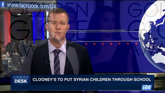 i24NEWS DESK | Clooney's to put Syrian children through school | Tuesday, August 1st 2017