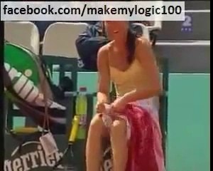 Tennis Player changes her Panties In the Court During game