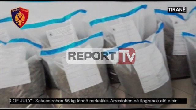 Report TV - Tiranë, sekuestrohen 55 kg kanabis, arrestohen babë e bir