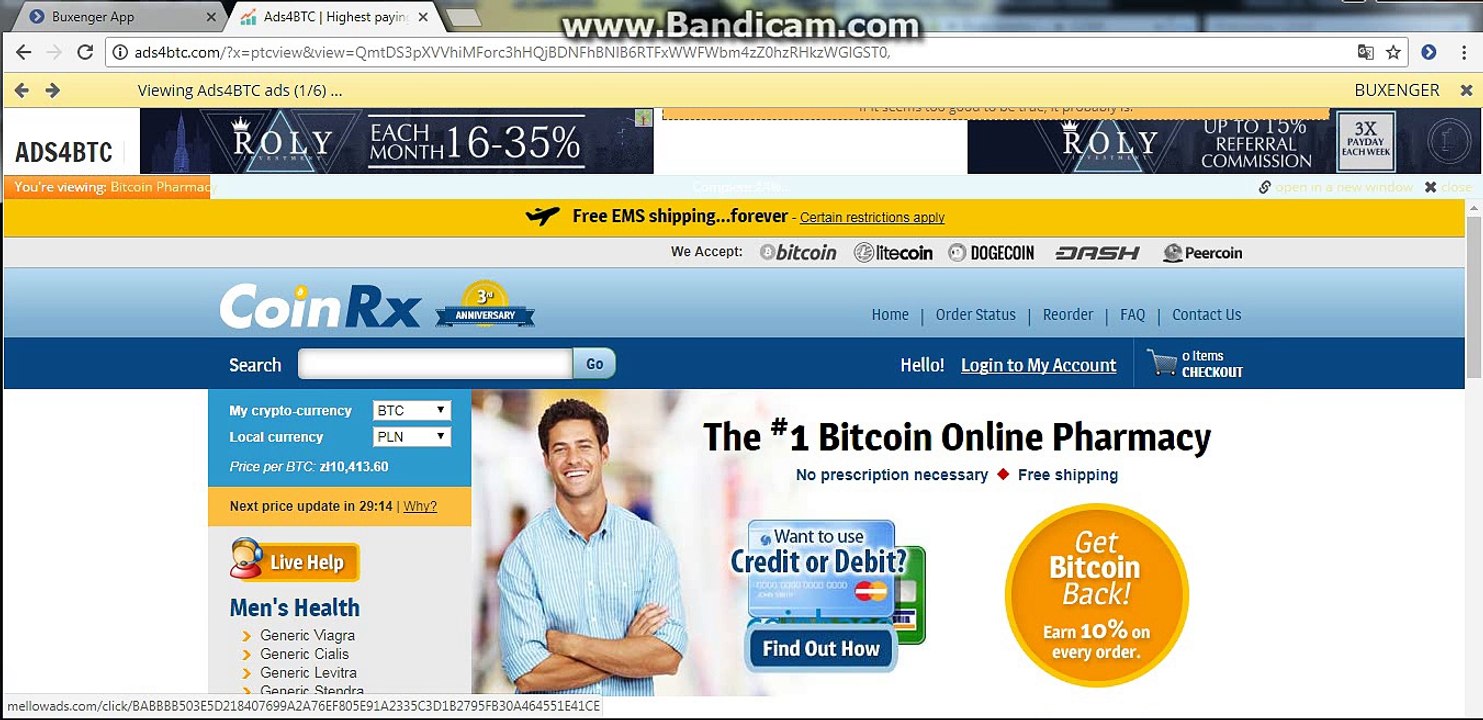 Buxenger App on ads4btc 6 ads