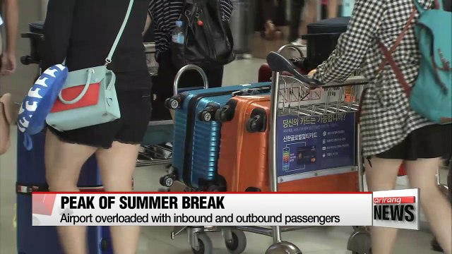 Huge crowds at Incheon International Airport for summer vacation