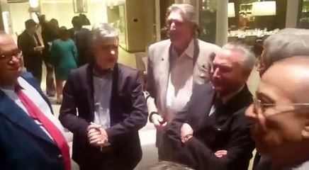 Sérgio Reis e Temer participaram de jantar oferecido pelo deputado Heráclito Fortes