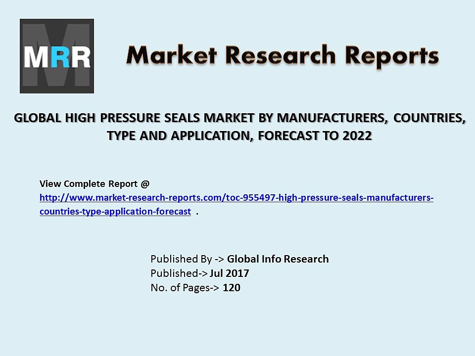 Global High Pressure Seals Market 2017 by Global Trends, Share, Size Forecast to 2022
