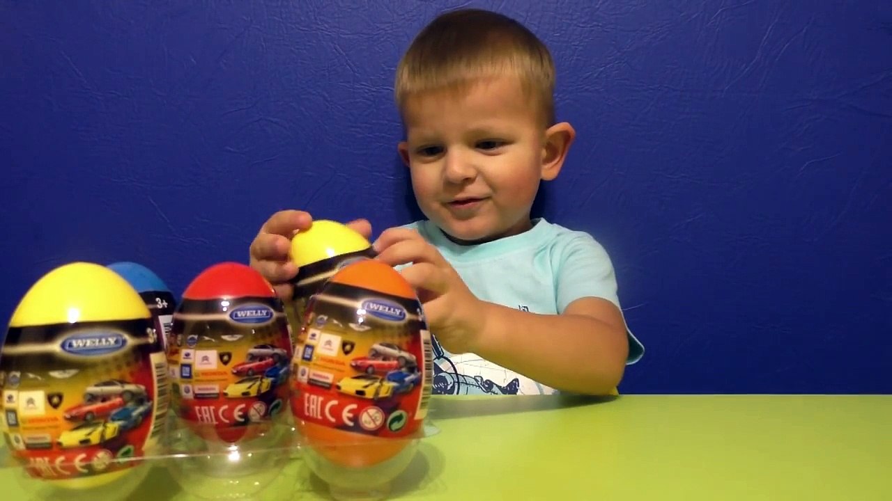 Coches huevos huevos huevos Niños sorpresa juguetes Niños para Welly máquinas Welly sorpresas