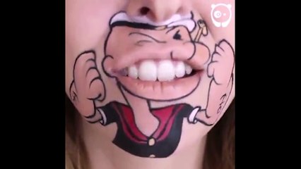 Artist turns her lips into famou... HOT !!!