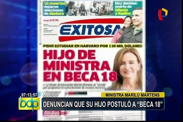 Marilú Martens se pronuncia sobre postulación de su hijo a beca del Estado