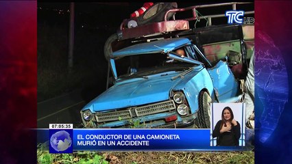 El conductor de una camioneta murió en un accidente