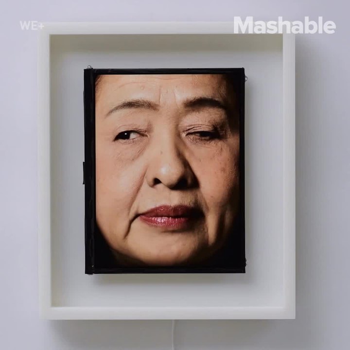 This clock is actually a human face