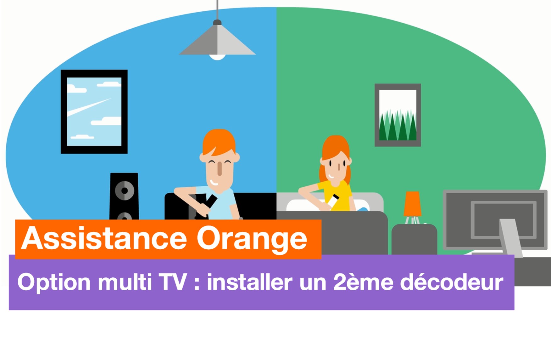 Assistance Orange - Option multi TV : installer un 2ème décodeur - Orange -  Vidéo Dailymotion