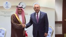 Çavuşoğlu, Suudi Arabistan Dışişleri Bakanı Adil El-Cubeyr ile Bir Araya Geldi