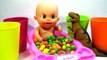 Baby Doll Learn Colors Bath Time Bubble Gum With Nursery Rhymes Color Song