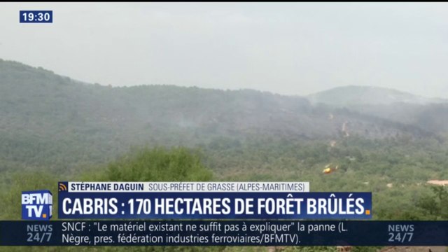 Feu de Cabris: Le feu est fixé, il ne bouge plus, il est maîtrisé , annonce le sous-préfet de Grasse