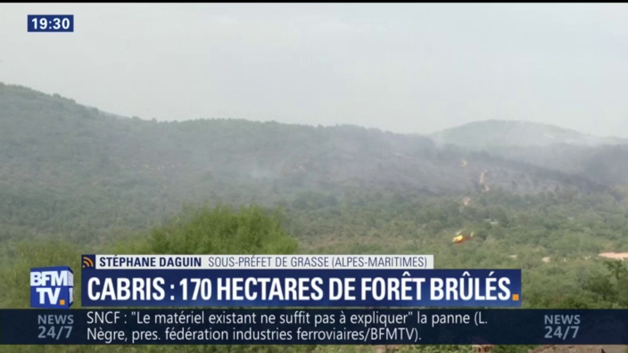 Feu de Cabris: "Le feu est fixé, il ne bouge plus, il est maîtrisé", annonce le sous-préfet de Grasse