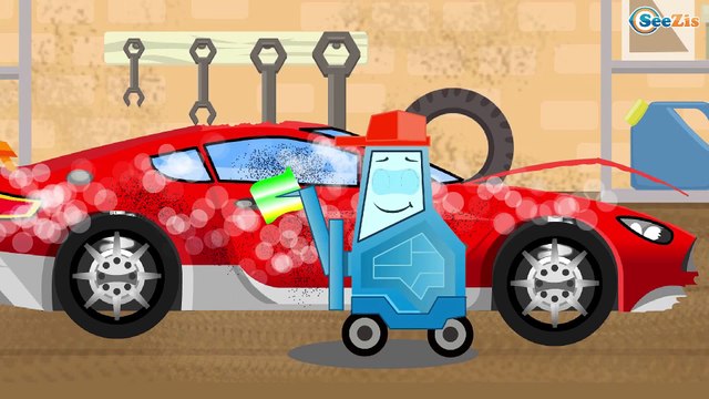 La Super équipe: Voiture de Course et Camion de Pompier pour bébé - Dessin animé en français