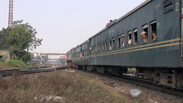 Titas Commuter Train Departing Dhaka Railway Station