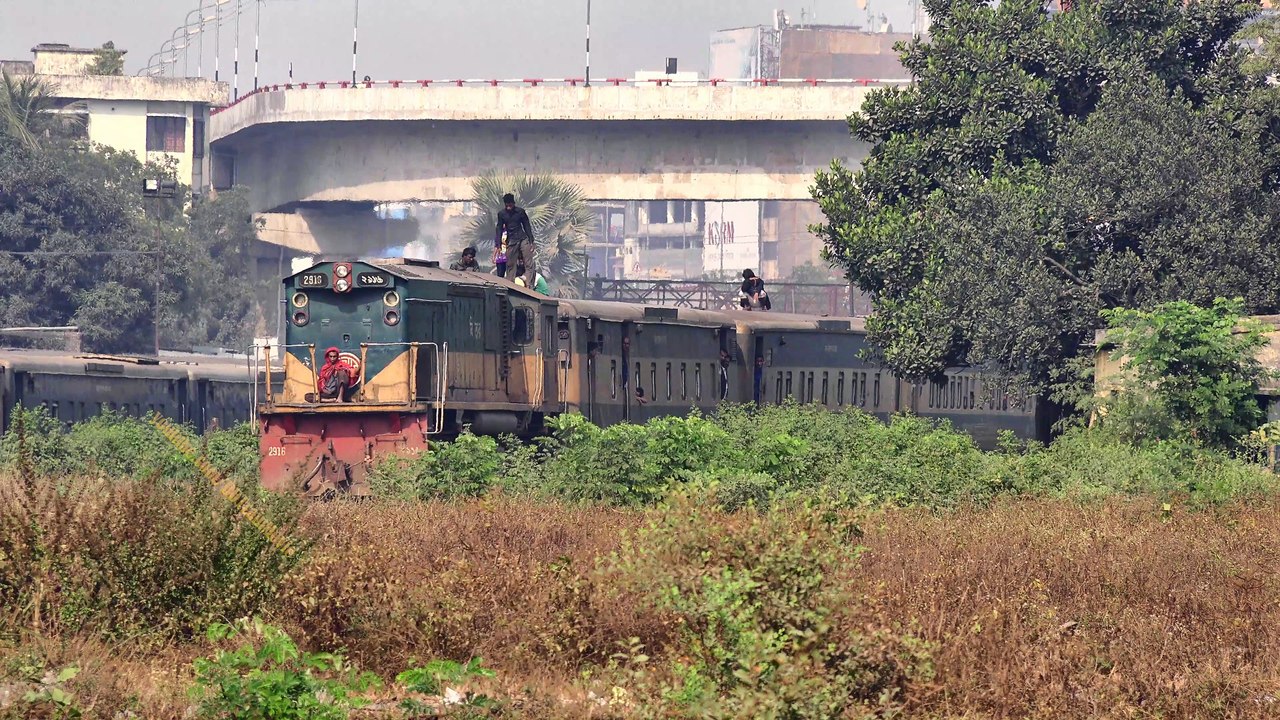 Upaban Express Train Entering Dhaka Railway Station