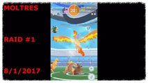Pokemon GO ~ MOLTRES RAID BATTLE & CAPTURE ATTEMPT #1