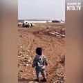 Little boy walks towards dog like a BOSS, but moments later...