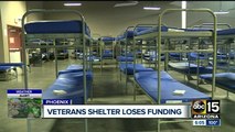 Veterans shelter losing thousands in funding