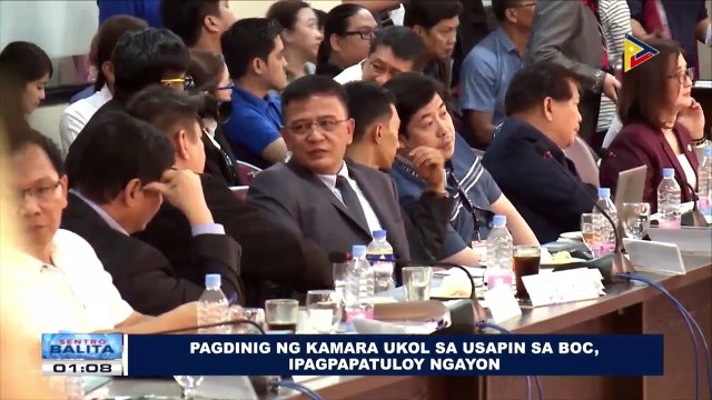 Pagdinig ng Kamara ukol sa usapin sa BOC, ipinagpatuloy ngayon