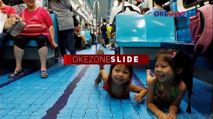 KEREN! Tema Olahraga Hiasi Gerbong MRT di Taipei