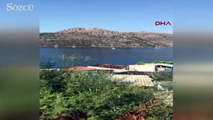 Marmaris'te motoryatın batma anı