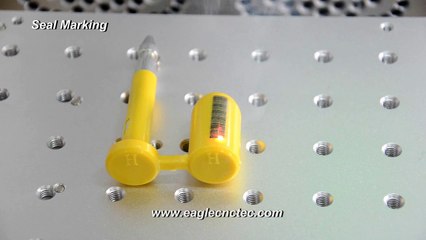portable fiber laser label marking machine working show