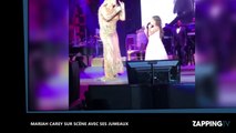 Mariah Carey chante sur scène avec ses jumeaux (vidéo)