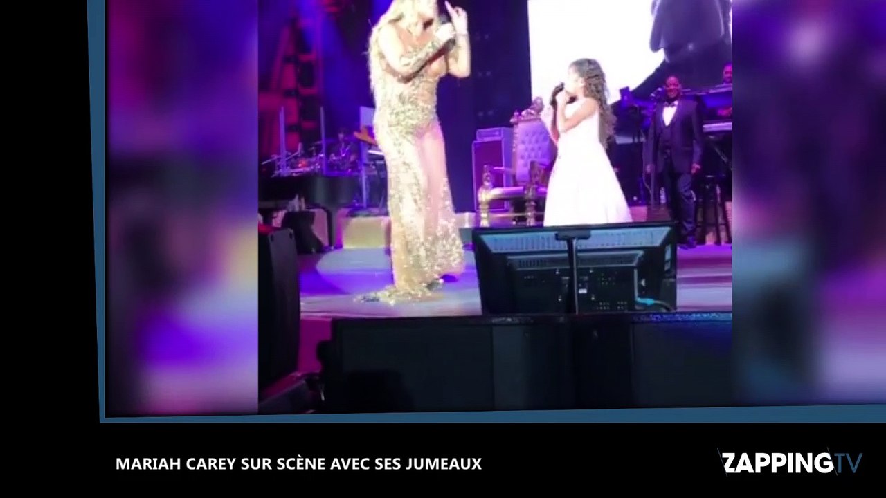 Mariah Carey chante sur scène avec ses jumeaux (vidéo)