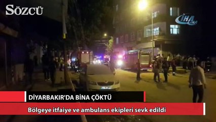 Diyarbakır'da bina çöktü