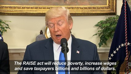 Trump backs stiff curbs on legal immigration