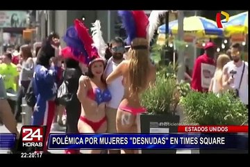 EE.UU: polémica por mujeres desnudas en ‘Times Square’